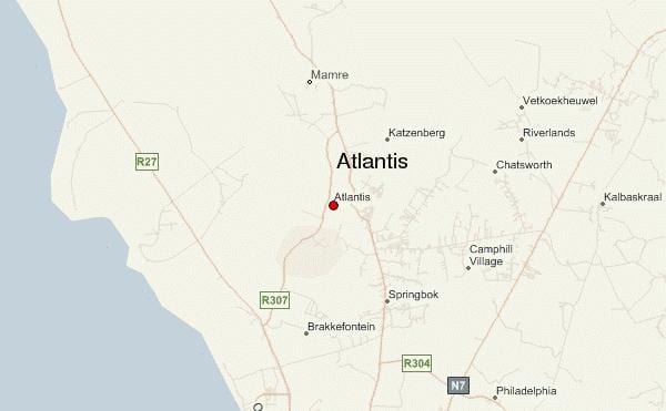 mapa atlantidy Kapské Město