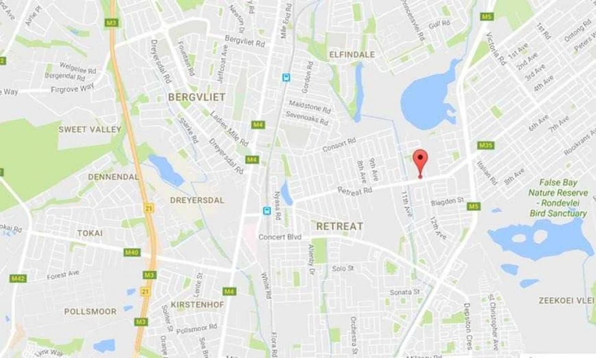 mapa bergvliet, Cape Town