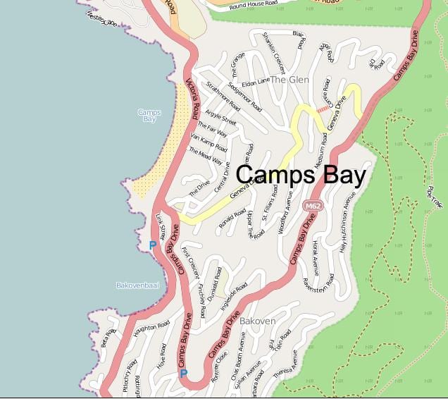 mapa táborů bay street