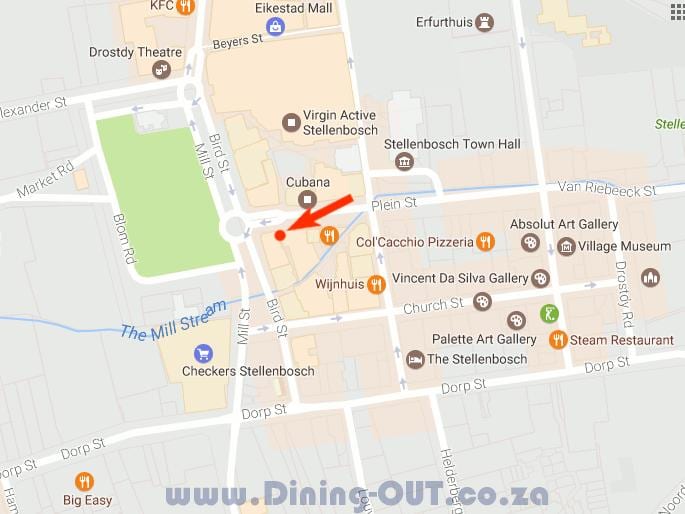mapa dorp street Kapské Město