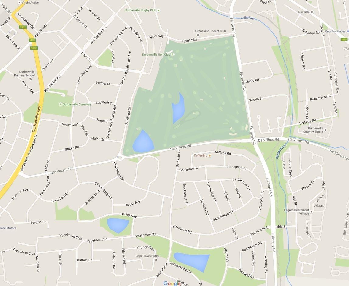 durbanville, Cape Town mapě