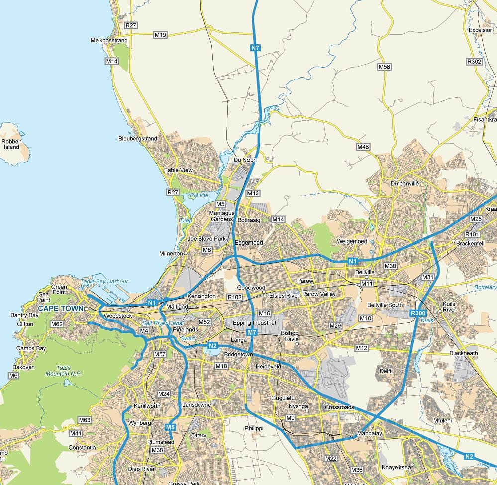 mapa edgemead Kapské Město