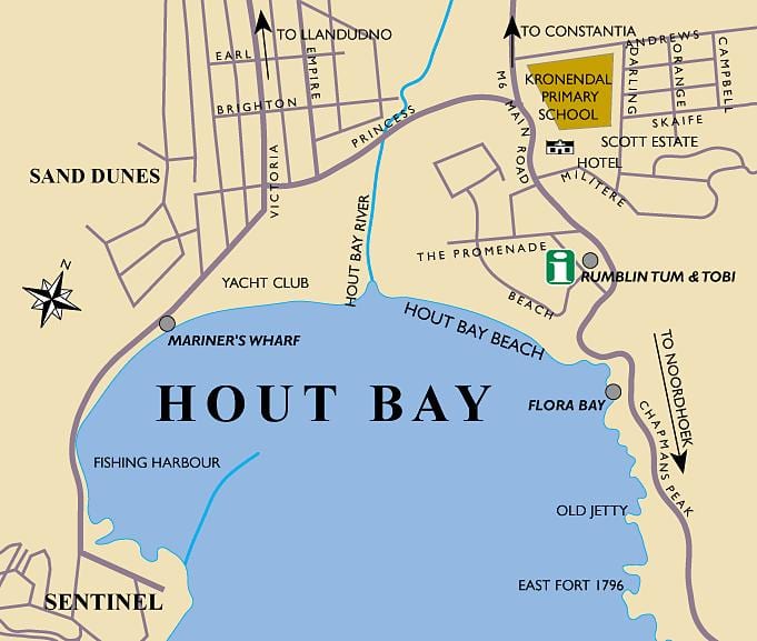 mapa hout bay mapě Kapské Město