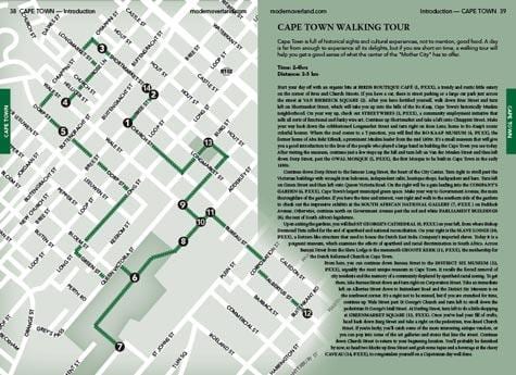 Cape Town walking tour mapě