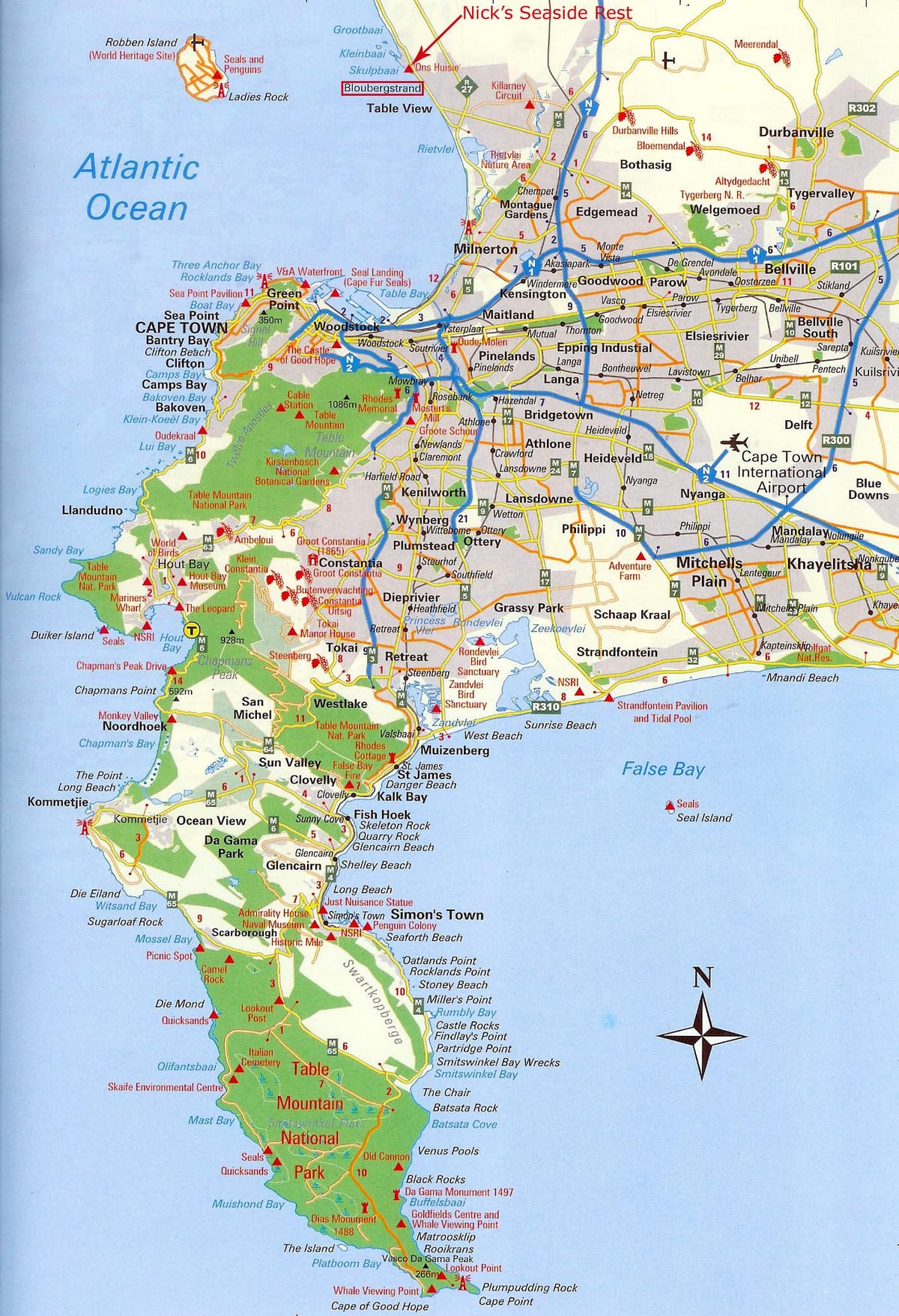 mapa Kapského Města