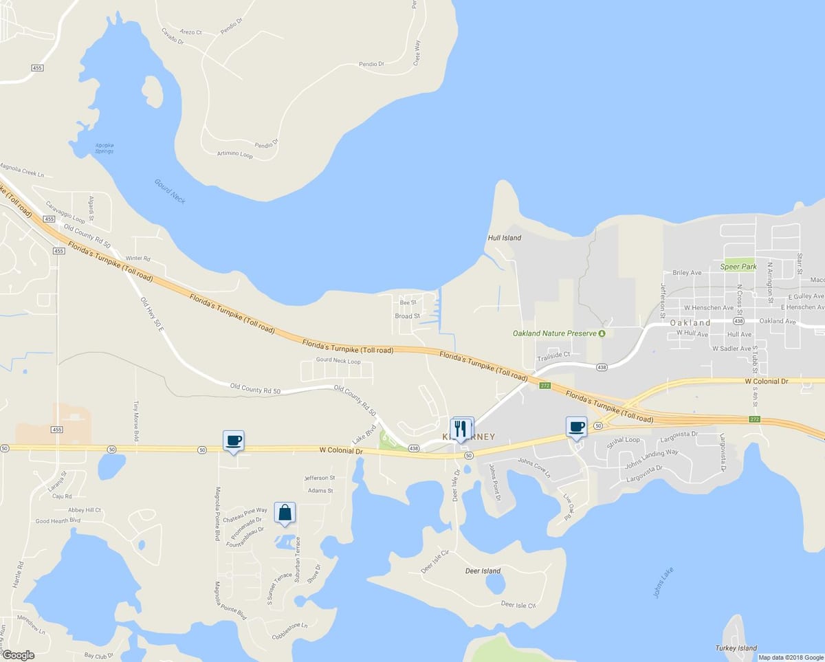 mapa killarney zahrady