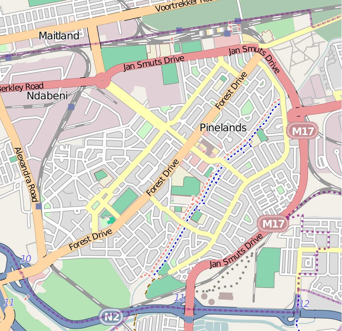 mapa maitland, Cape Town