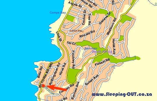 mapa ocean view Kapské Město