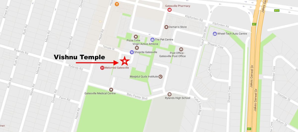 mapa rylands Kapské Město