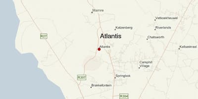 Mapa atlantidy Kapské Město 