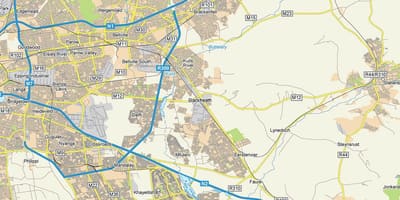 Mapa blackheath Kapské Město