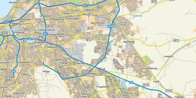 Mapa delft Kapské Město