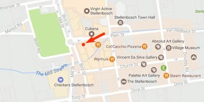 Mapa dorp street Kapské Město