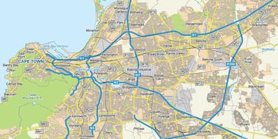 Mapa epping Kapské Město