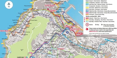 Mapa golden arrow bus route
