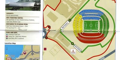 Mapa green point stadium parkoviště