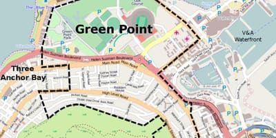Green point Kapské Město mapa