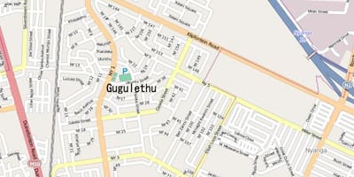 Mapa gugulethu Kapské Město
