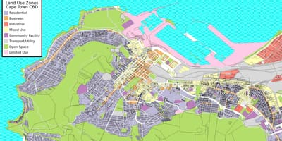 Cbd Kapského Města, mapa