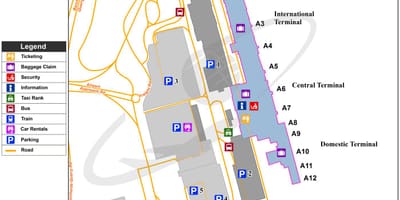 Letiště mezinárodní letiště kapské Město mapa