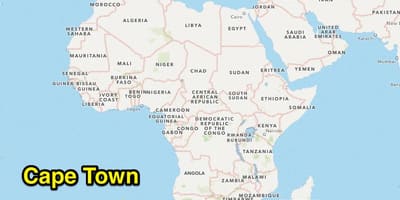 Kapské Město polohu na mapě světa