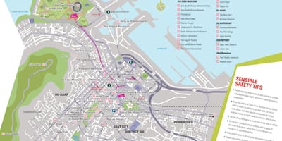 City sightseeing Cape Town mapě