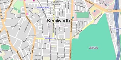 Mapa kenilworth Kapské Město