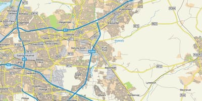 Mapa kuilsriver Kapské Město