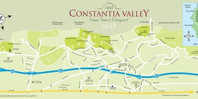 Mapa constantia Kapské Město