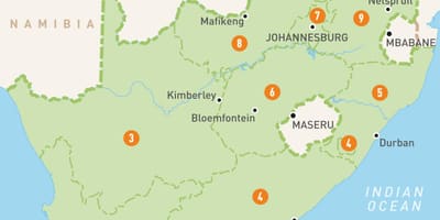 Kapské Město, sa mapě