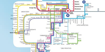 Kapské Město bus mapa