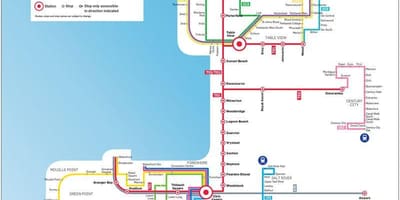 Myciti autobus mapa tras