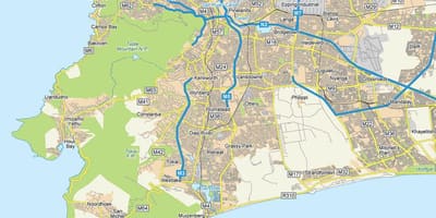 Mapa plumstead, Cape Town