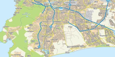 Mapa schaapkraal Kapské Město