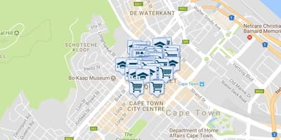Mapa shortmarket street, Kapské Město