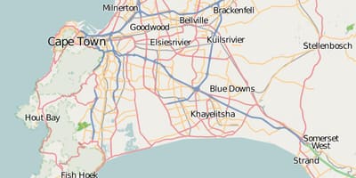 Mapa pramen western cape