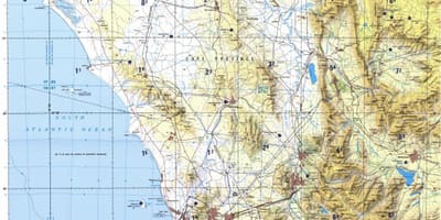 Kapské Město topografické mapy